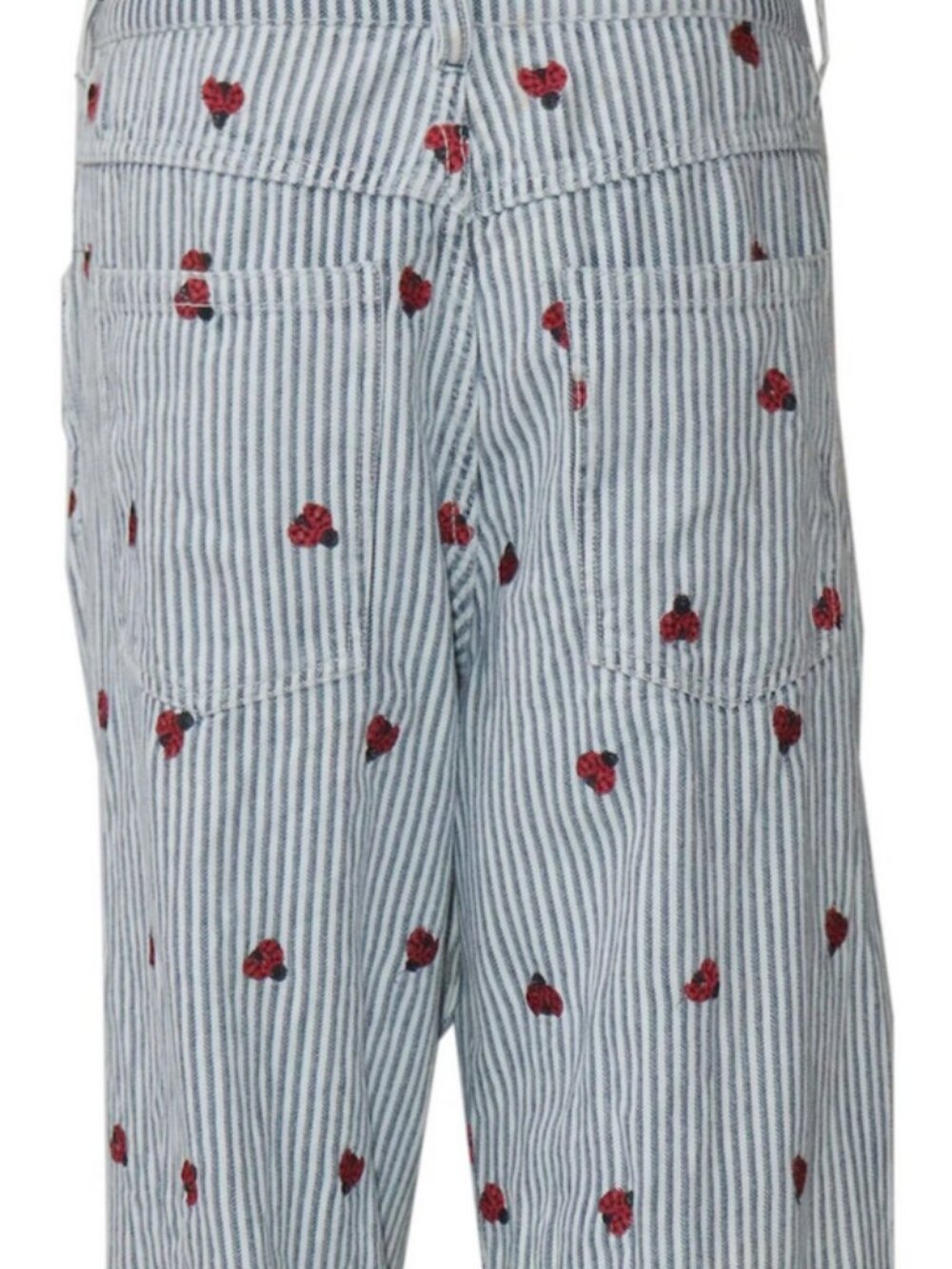 Free People We The Free Bugged Out Straight-Leg Jeans Railroad Stripe Print 25 - Picture 11 of 12